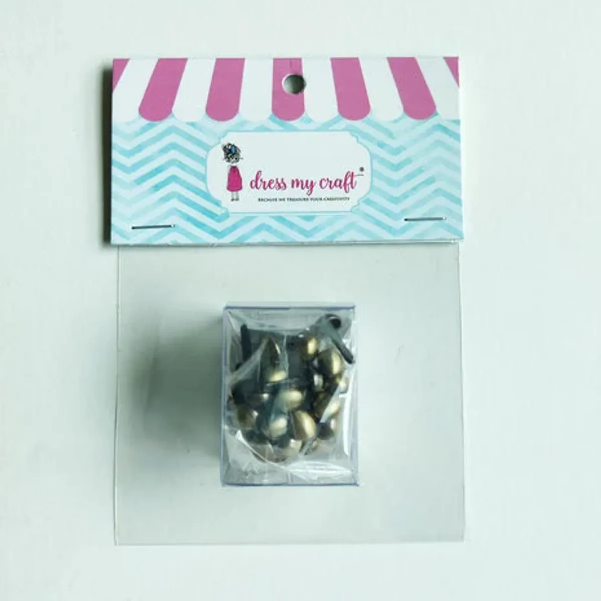 Round Brads Bronze 6mm 50pc