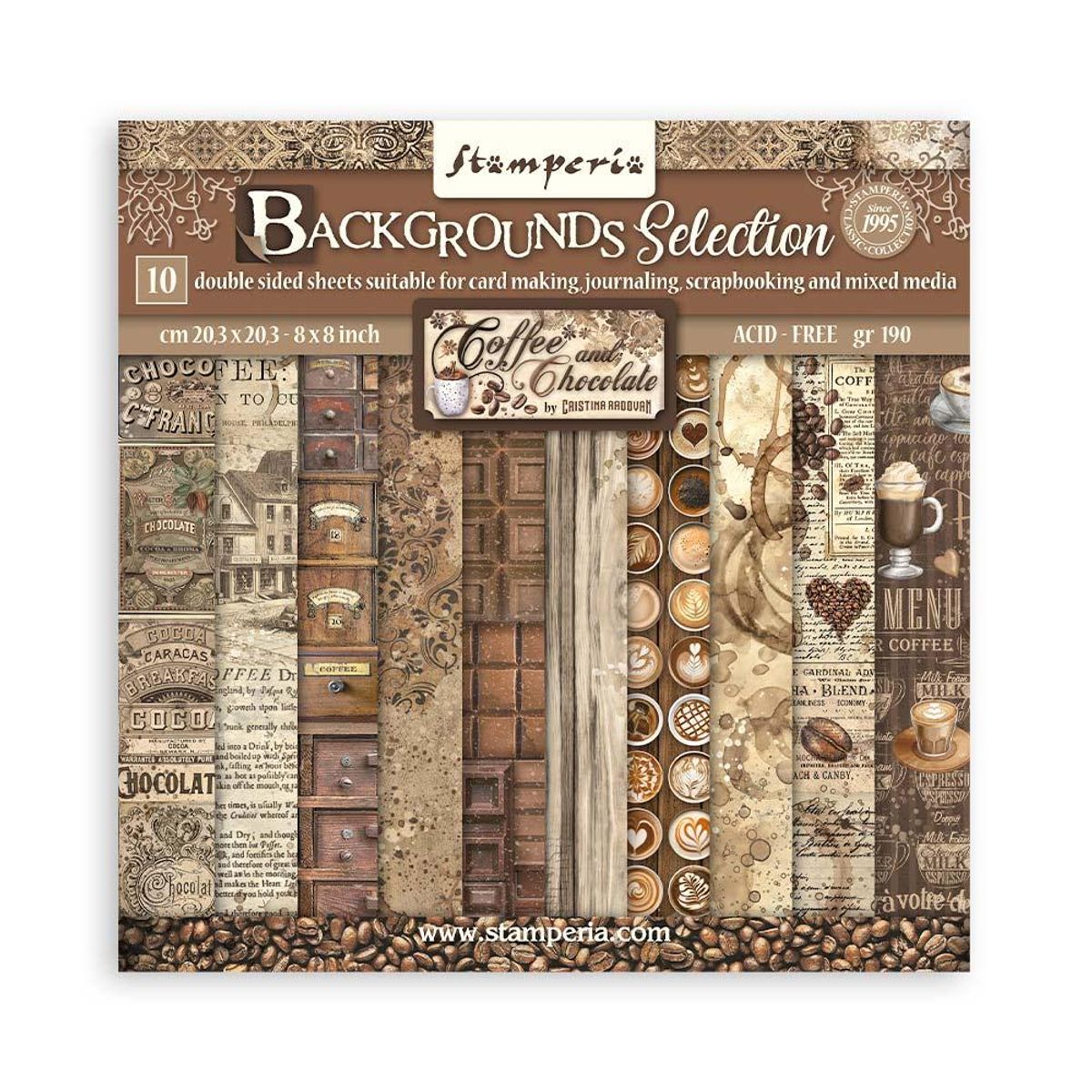 Coffee & Chocolate Backgrounds 8x8 blokk
